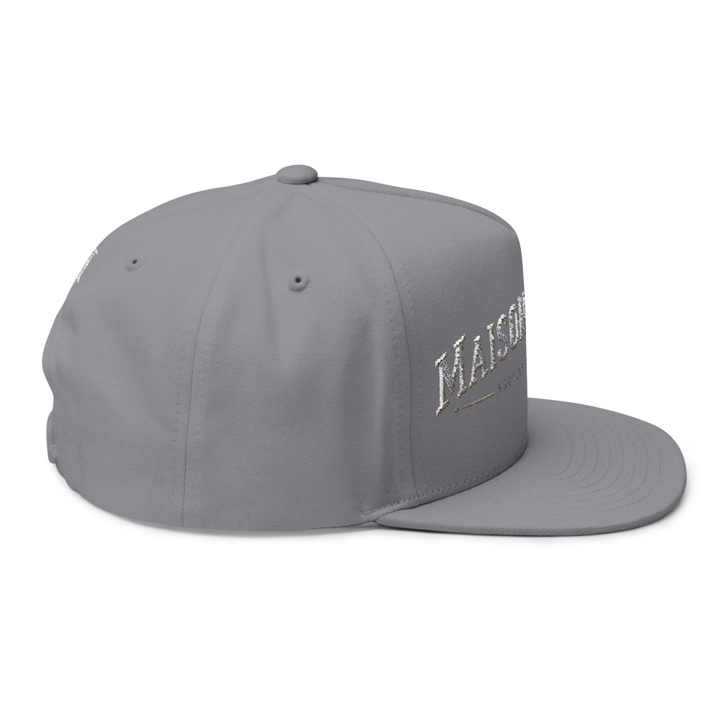 Maison Selvan Embroidered Flat Bill Cap