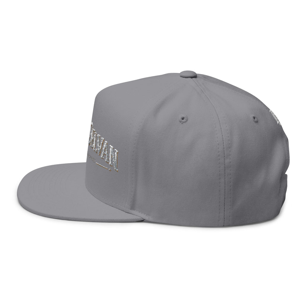 Maison Selvan Embroidered Flat Bill Cap