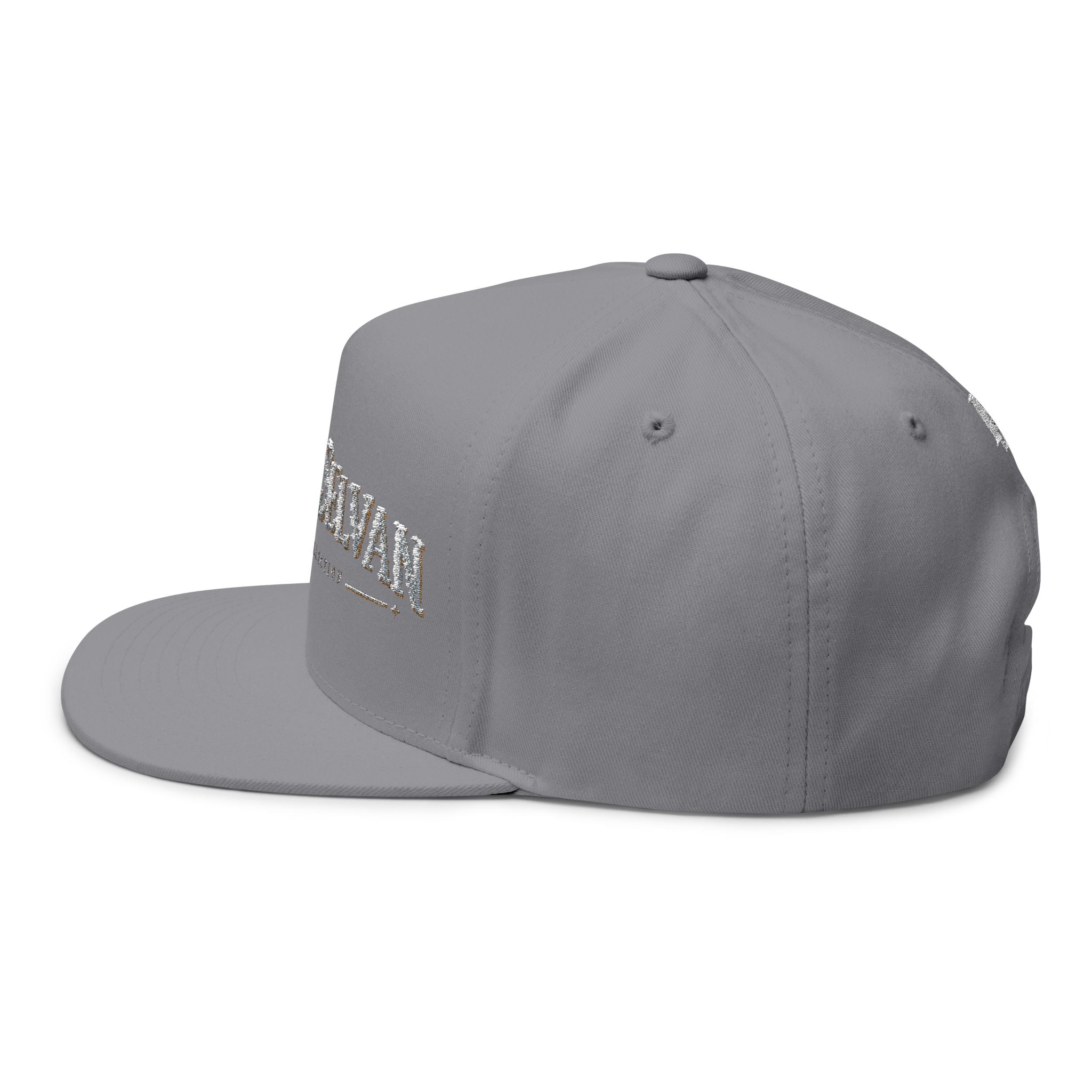 Maison Selvan Embroidered Flat Bill Cap