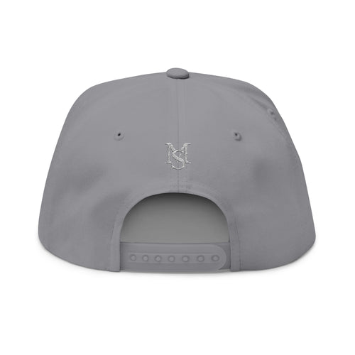 Maison Selvan Embroidered Flat Bill Cap