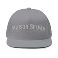 Maison Selvan Embroidered Flat Bill Cap
